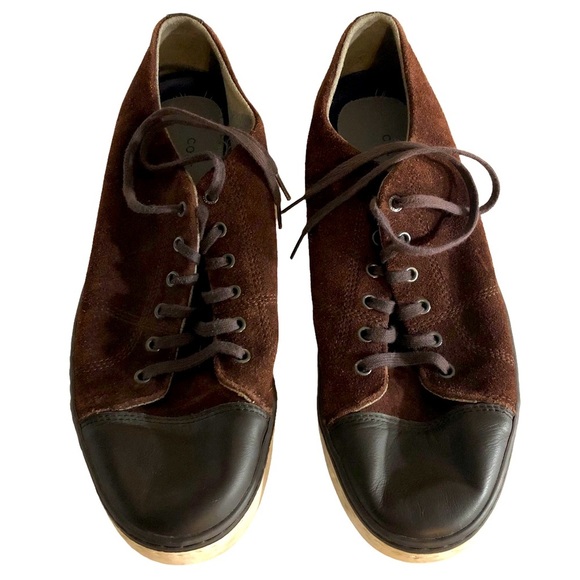 Cole Haan Suede Oxford Grand OS Brown Dress Sneaker Smooth Toe Two Tone 11 - Picture 1 of 15